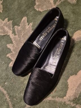 Arthur Beira Black Velvet Women's Loafers